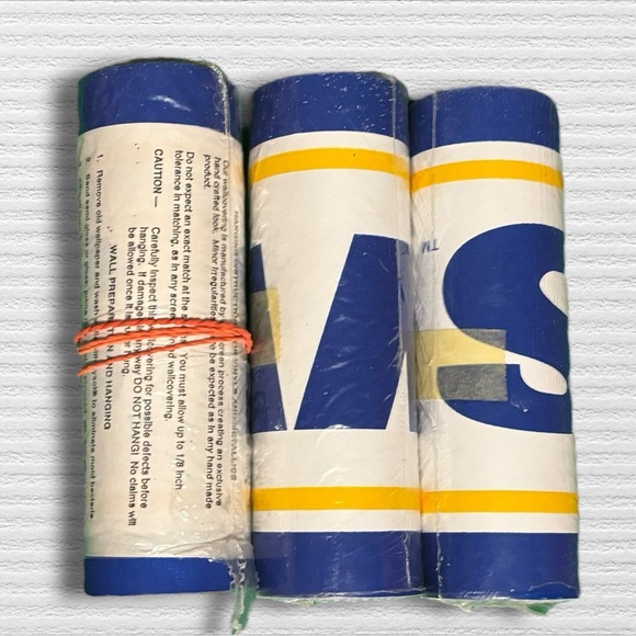 3x NEW VINTAGE TEAMWORKS LA RAMS WALLPAPER BORDER: 15ft x 5.25" - Picture 2 of 5